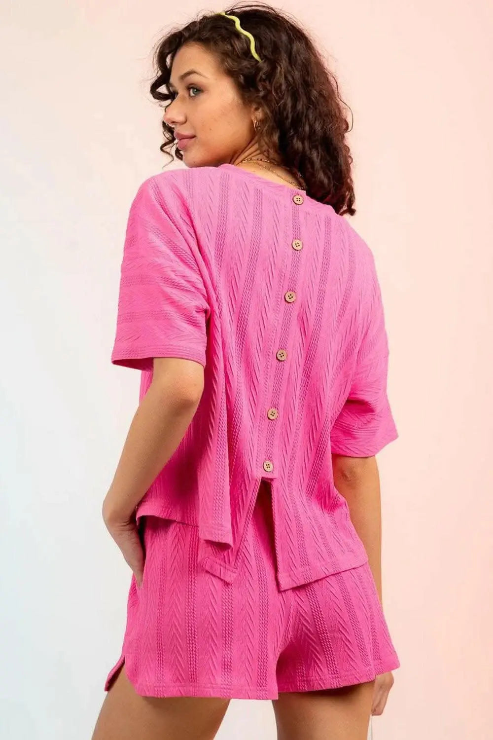 Cozy textured two-piece lounge set - Love Salve